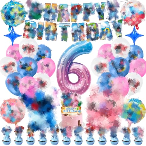 53 Stück Geburtstag Deko Set Mädchen Jungen, Themed Geburtstagsdeko für Geburtstagsparty Kinder, Luftballons Geburtstag Mädchen Jungen umfassen Banner Luftballon Tortendeko 53 Stück Geburtstag Deko Set Mädchen Jungen, Themed Geburtstagsdeko für Geburtstagsparty Kinder, Luftballons Geburtstag Mädchen Jungen umfassen Banner Luftballon Tortendeko von yumcute