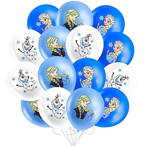 BX BBX Ballons 30PCS Elsa Geburtstagsparty Deko, Frozen Latex Balloons, Frozen Geburtstagsdeko, Happy Birthday Frozen Luftballons, Elsa Geburtstag Dekoration für Mädchen von yumcute