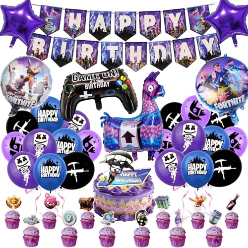 Geburtstag Dekoration Junge, 40 Stück Game Party Luftballon, Video Spiel Geburtstagsfeier, Luftballons Girlanden Banner für Kindergeburtstag Party Dekoration von yumcute