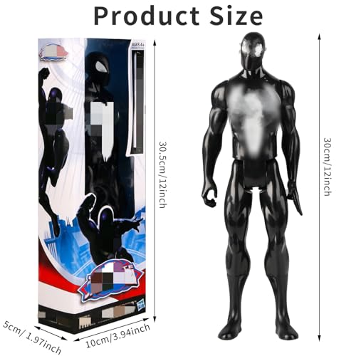 Hero Serie Action Figur Black Spider, 30 cm große Actionfiguren，Desktop Ornamente，Spielzeugfiguren Geschenk Jungen，Actionfiguren-Spielzeug für Kinder von yumcute
