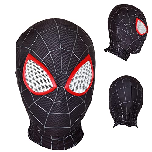 Spider Maske Schwarz, Spider Kostüm Maske für Kinder Erwachsene, Spider Maske Kostüm Spielzeug Masken Set,Superhelden Kostüme Spider Anzug Masquerade Mask Film Cosplay Kostüm Requisiten Zubehör von yumcute
