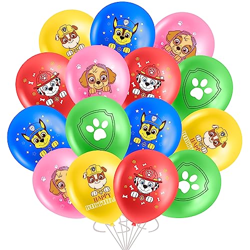 WWD 40PCS Paw Dog Geburtstag Deko, Paw Dog Patral Latex Balloons, Paw Dog Luftballon, Kindergeburtstag Ballon Set, für Paw Dog Kindergeburtstag von yumcute