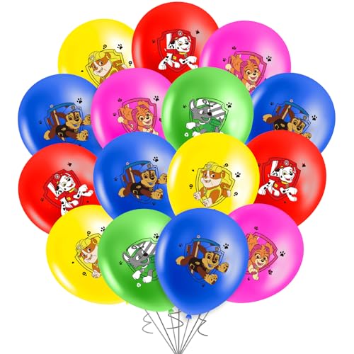 WWD 30PCS Paw Dog Geburtstag Deko, Paw Dog Patrel Latex Balloons, Paw Dog Luftballon, Kindergeburtstag Ballon Set, für Paw Dog Kindergeburtstag von yumcute