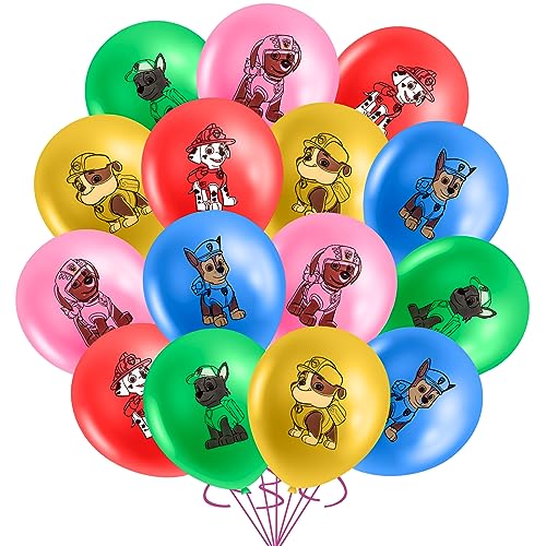 wwd 17PCS Paw Dog Geburtstagsdekoration, Latexballons, Birthday Ballon, Kindergeburtstagsballonset, Geburtstagsfeier, für Kinderthema Geburtstag von yumcute