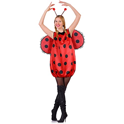 yumcute Faschingskostüme, Damen Marienkäfer Kostüm für Karneval Cosplay, Marienkäfer-Kostüm, wings, ladybird-m von yumcute