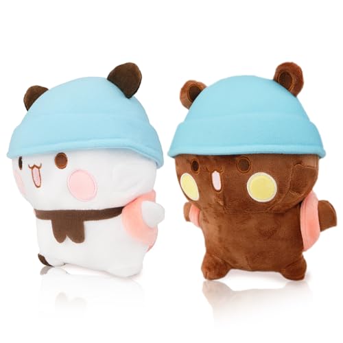 yumcute 2 Stück Bubu Dudu Kuscheltier, Bubu Dudu Plüsch, Pandabär Kuscheltier, Bezauberndes weiches Plüschtierkissen, Bubu Dudu Figur, Geburtstagsfeiergeschenke für Jungen und Mädchen von yumcute
