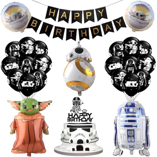 yumcute Star Geburtsta Ballon-Set, 25 Stücke Star Krieg Geburtstagsdeko, Star Party Balloons, Yo-da Party Luftballons, Wars Thema Kindergeburtstag Party Deko,Star Geburtstag Deko yumcute Star Geburtsta Ballon-Set, 25 Stücke Star Krieg Geburtstagsdeko, Star Party Balloons, Yo-da Party Luftballons, Wars Thema Kindergeburtstag Party Deko,Star Geburtstag Deko von yumcute