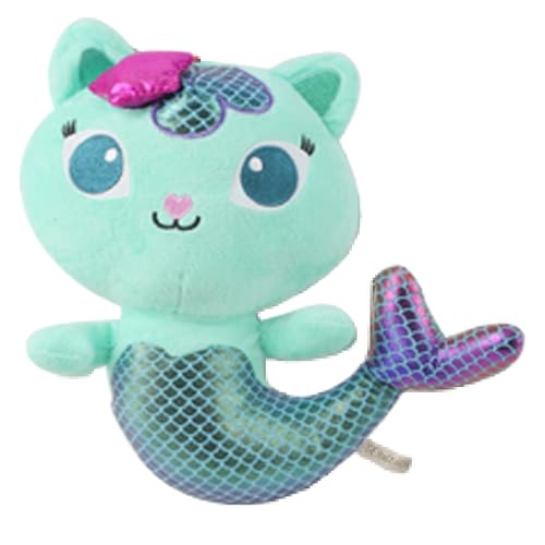 Toy Kuscheltier Katze Meerjungfrau, Katze Plüschtier, Kätzchen Plüschkissen, Stofftier Plüsch Anime Spielzeug für Junge Mädchen, Kawaii Plüschtiere, Baumwollfüller Plushies für Kinder Geburtstags von yumcute