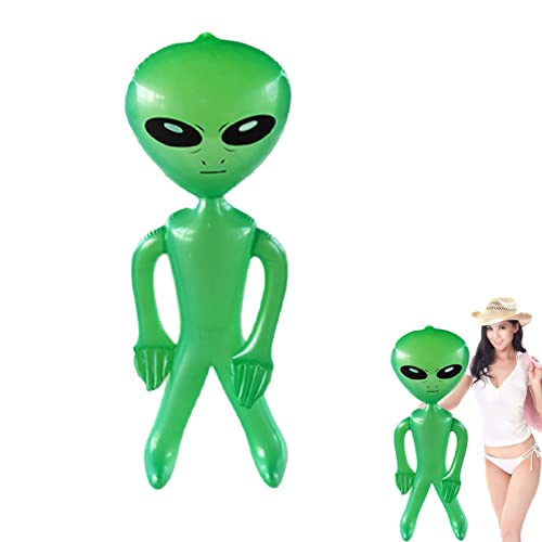 yunhuang Vivid Inflate Alien Toys, Aufblasbare Alien-Party Dekorationen | 35 Zoll Große Grüne Alien-Halloween-Dekorationen - Alien-Luftballons, Foto-Requisite, Aliens Für Halloween, Geburtstag von yunhuang