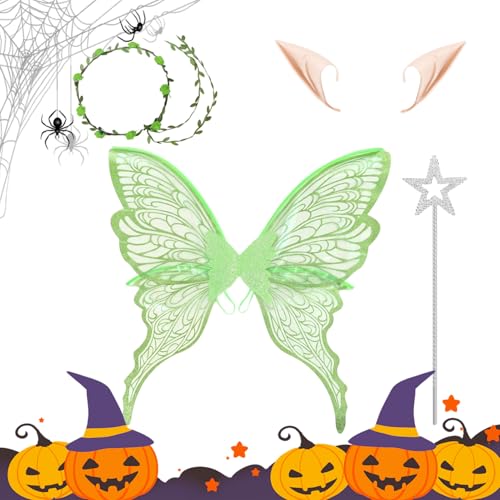 yupeuooe Feenflügel Kostüm Für Damen | Kostümzubehör Für Halloween Und Mottopartys - Festliche Verkleidung Für Galabälle Theaterbühne Charakterdarstellung yupeuooe Feenflügel Kostüm Für Damen | Kostümzubehör Für Halloween Und Mottopartys - Festliche Verkleidung Für Galabälle Theaterbühne Charakterdarstellung von yupeuooe