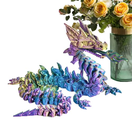yupeuooe Gelenkiger Drache – Gelenkiges Fidget-Spielzeug, sensorisches Sammlerstück, 3D-Feuerdrachenstatue für Schreibtisch, Bücherregal, Raumdekoration, Dekoration yupeuooe Gelenkiger Drache – Gelenkiges Fidget-Spielzeug, sensorisches Sammlerstück, 3D-Feuerdrachenstatue für Schreibtisch, Bücherregal, Raumdekoration, Dekoration von yupeuooe