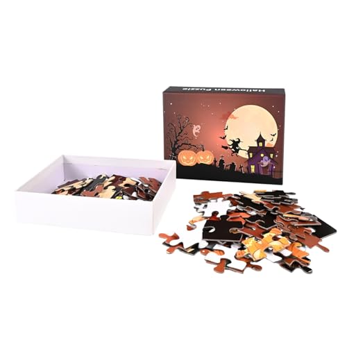 yupeuooe Kinder Halloween Puzzle - 100 Teile Halloween Puzzle - Urlaubsdeko Lernspielzeug Für Kleinkinder Und Mädchen von yupeuooe