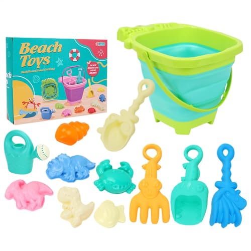 yupeuooe Sandeimer und Schaufeln Set, Kids Beach Toys - Kreative Strandspielzeug im Freien - Buntes Spielset mit faltbaren Schaufeln von Bucket, niedliche Reisebehörer für Reisen yupeuooe Sandeimer und Schaufeln Set, Kids Beach Toys - Kreative Strandspielzeug im Freien - Buntes Spielset mit faltbaren Schaufeln von Bucket, niedliche Reisebehörer für Reisen von yupeuooe