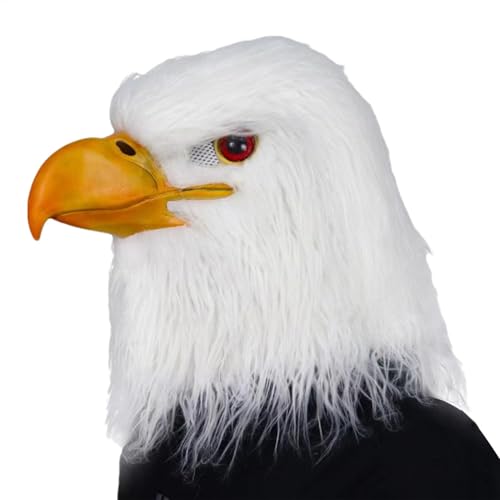 yupeuooe Tier Kopfmaske Weißkopfseeadler Kostüm Weißadler Kopfbedeckung Halloween Karneval Kostüm Tier Vogel Kopfbedeckung für Ostern Kostüm Fotokabine Bühnenshow Halloween yupeuooe Tier Kopfmaske Weißkopfseeadler Kostüm Weißadler Kopfbedeckung Halloween Karneval Kostüm Tier Vogel Kopfbedeckung für Ostern Kostüm Fotokabine Bühnenshow Halloween von yupeuooe