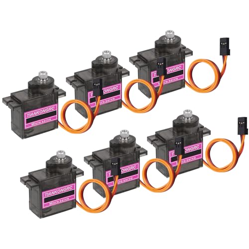 yusvwkj 6 Pack MG90S Micro Servo Motor Coreless 9G RC Metal Gear Servomotor for Futaba JR RC Helicopter Car Boat Robot Arm Plane Arduino yusvwkj 6 Pack MG90S Micro Servo Motor Coreless 9G RC Metal Gear Servomotor for Futaba JR RC Helicopter Car Boat Robot Arm Plane Arduino von yusvwkj