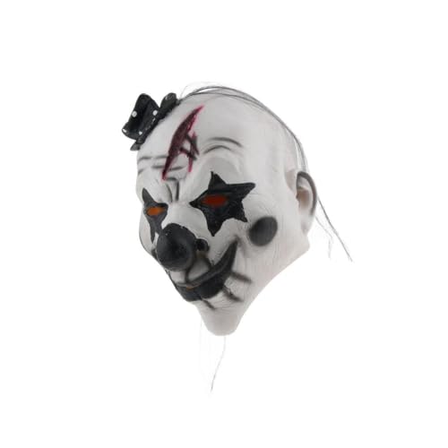 yuwqqoajv Joker Clown Maske, breite Anwendung, realistische Narben, Nervenkitzel, Liebhaber, Cosplay, Halloween, Latex, gruselige Party, reißfest von yuwqqoajv