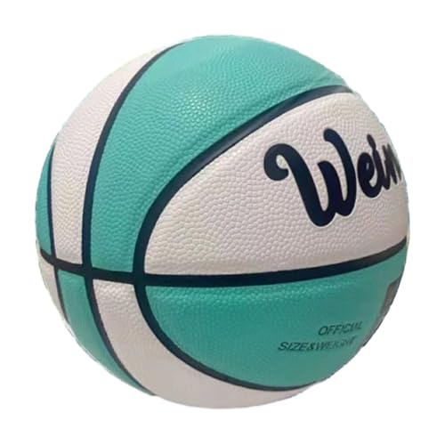 yuwqqoajv NO.7 Basketball Leichter und tragbarer Trainingsbasketball für Spieler Aller Spielstärken, geeignet für Spieler Aller Spielstärken, Grün Weiß von yuwqqoajv