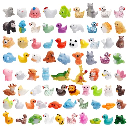 ywevyezc 80 Stück Mini-Tiere aus Kunstharz, 80 Stile, Kunstharz-Tierfiguren, Großpackung für Feengarten, Miniatur-Puppenhauszubehör, Verstecken, Basteln, Dekoration ywevyezc 80 Stück Mini-Tiere aus Kunstharz, 80 Stile, Kunstharz-Tierfiguren, Großpackung für Feengarten, Miniatur-Puppenhauszubehör, Verstecken, Basteln, Dekoration von ywevyezc