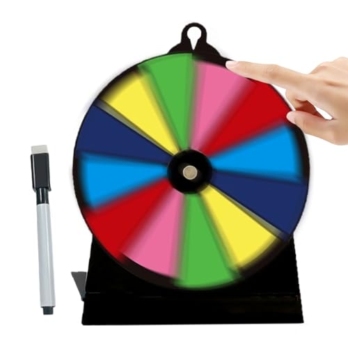 yybng Glücksrad Für Preise - Buntes Drehrad Für Spiele | Multifunktionaler Tischdreher Für Karneval, Veranstaltungen, Partys, Messen, Supermärkte von yybng
