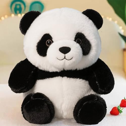 yybng Kuscheltiere Für Kinder,Kuschelweiche Panda Figur Für Kinder | Sammlerstück Deko Plüschtier Modell Für Kinderzimmer Arbeitszimmer Wohnzimmer von yybng