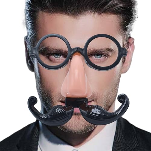 yybng Lustige Nasenverkleidungsbrille, Verkleidungsbrille mit Schnurrbart, Lustige Nasenbrille für Kinder Halloween-Verkleidung, Neuartige Brillen-Streich-Requisiten für Gentleman-Cosplay für yybng Lustige Nasenverkleidungsbrille, Verkleidungsbrille mit Schnurrbart, Lustige Nasenbrille für Kinder Halloween-Verkleidung, Neuartige Brillen-Streich-Requisiten für Gentleman-Cosplay für von yybng