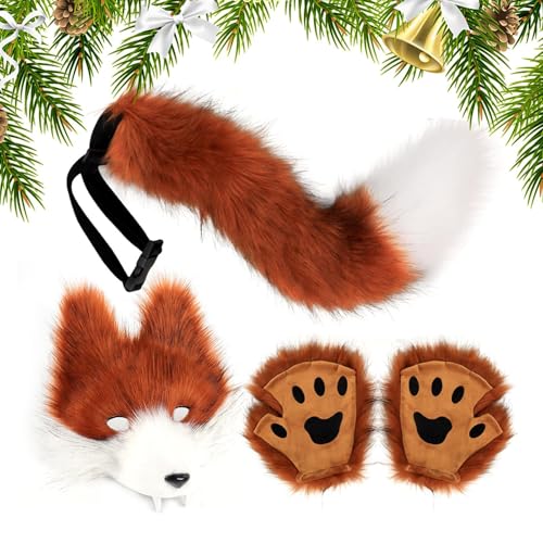 yybng Wolf Cosplay Set | Kunstwolf Verkleidungszubehör | Damen Tier Kostüm für Party Karneval Weihnachten Rollenspiel | Bühnenaufführung Modenschau Maskerade Verkleidung yybng Wolf Cosplay Set | Kunstwolf Verkleidungszubehör | Damen Tier Kostüm für Party Karneval Weihnachten Rollenspiel | Bühnenaufführung Modenschau Maskerade Verkleidung von yybng