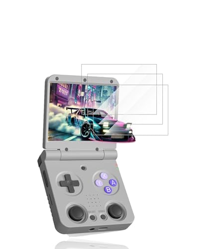 yystao Displayschutzfolie für Miyoo Flip Handheld-Spielkonsole, gehärtetes Glas, Härtegrad 9H, kratzfest, berührungsempfindlich, Anti-Fingerabdruck, blasenfrei, 3 Stück von yystao