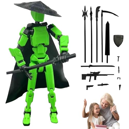 3D Heroes Actionfigur – Zusammengebaute Actionfigur, 3D-gedruckte -Glückshände | Bewegliche Spielfiguren Mit Mehreren Gelenken Im Teufels-Stil, Stressabbau-Tischdekoration, Realistisches Spielzeu von yztju