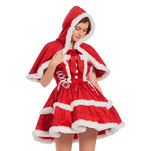 Damen Samt Weihnachtskleid - Neujahr Weihnachtskostüm Cosplay, Weihnachten Rot Cosplay Kleid | Rot Weihnachten Strapse Ärmelloses Kleid Warmes Rot Frauen Weihnachtskostüm Kleid für Winter Damen Samt Weihnachtskleid - Neujahr Weihnachtskostüm Cosplay, Weihnachten Rot Cosplay Kleid | Rot Weihnachten Strapse Ärmelloses Kleid Warmes Rot Frauen Weihnachtskostüm Kleid für Winter von yztju