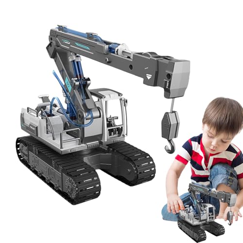 Engineering Toy Kids - Hydraulic Assembly Vehicle, Tracked Construction Toy | Mechanisches Gebäude -Set, Bildungslernen für Kinder STEM -Projekte, kognitive Fähigkeitenentwicklung, lustige Spielzeit von yztju