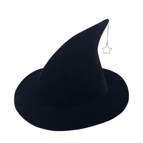 Halloween Hexenhut - Elegante Zauberkappe mit Star Charm, klassisches Kegelkostüm | Carnival Rollenkleid Kopfbedeckung für Frauen Cosplay Theatre Celebration Look Zauberer Performance Styling Party Re Halloween Hexenhut - Elegante Zauberkappe mit Star Charm, klassisches Kegelkostüm | Carnival Rollenkleid Kopfbedeckung für Frauen Cosplay Theatre Celebration Look Zauberer Performance Styling Party Re von yztju