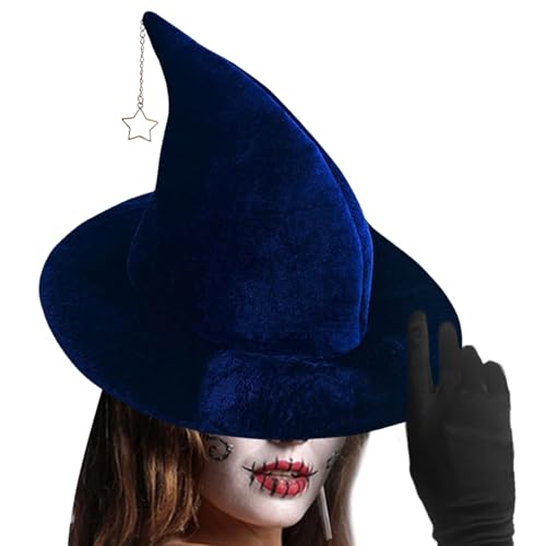 Halloween Hexenhut - Elegante Zauberkappe mit Star Charm, klassisches Kegelkostüm | Carnival Rollenkleid Kopfbedeckung für Frauen Cosplay Theatre Celebration Look Zauberer Performance Styling Party Re Halloween Hexenhut - Elegante Zauberkappe mit Star Charm, klassisches Kegelkostüm | Carnival Rollenkleid Kopfbedeckung für Frauen Cosplay Theatre Celebration Look Zauberer Performance Styling Party Re von yztju