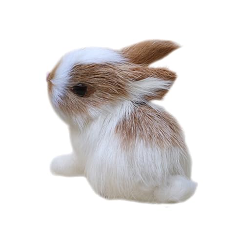 Mini-Simulation Kaninchen – niedliche Plüschhase – Simulation aus Plüsch Bunny | für die Osterfeier von Babyparty, Fee, Garten, Miniatur-Büro-Szene, Wegregal von yztju