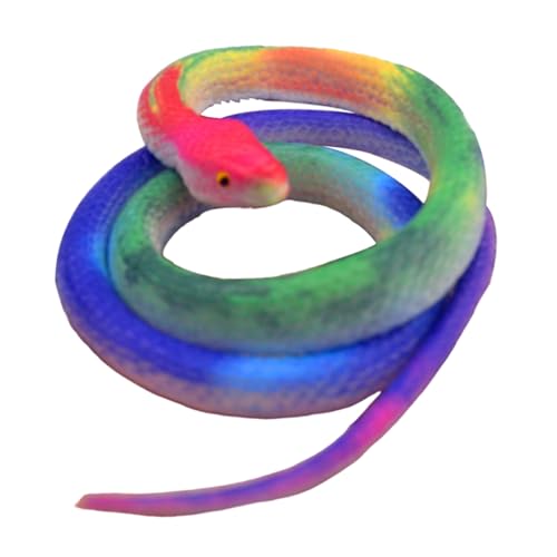 Realistisches Schlangenmodell – Schlangenspielzeug aus flexiblem Gummi, verschiedene Figuren aus Kunststoff | mehrfarbiges Reptilien-Dekorationszubehör, gruselige Abschreckung des Gartens von yztju