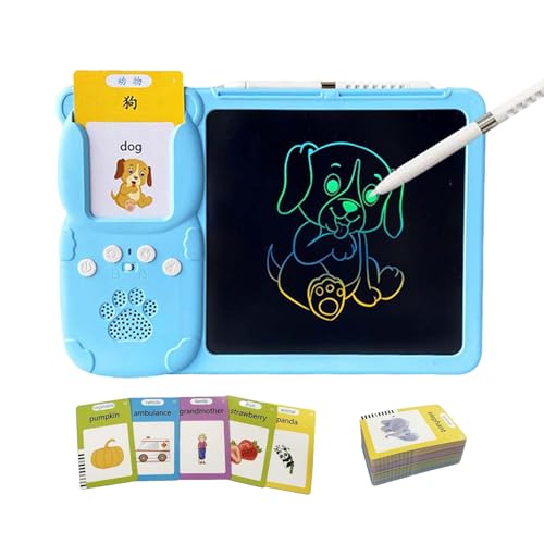 Sprachblitzkarten-2-in-1-Lerngerät, sprechendes Vokabularspielzeug, Bildungsleser | Interaktiver Sprachtrainer mit Zeichnen von Tabletten für Vorschulaktivitäten, Kinder im Alter von DREI Ja Sprachblitzkarten-2-in-1-Lerngerät, sprechendes Vokabularspielzeug, Bildungsleser | Interaktiver Sprachtrainer mit Zeichnen von Tabletten für Vorschulaktivitäten, Kinder im Alter von DREI Ja von yztju