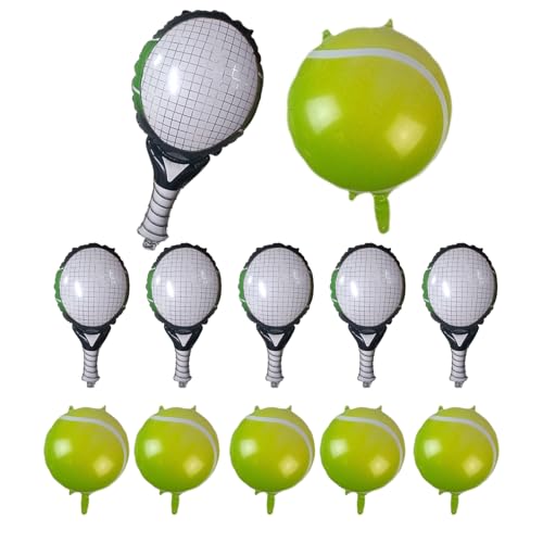 Tennisballballons, 12pcs/Set Tennisschlägerform & Folie Tennisballballons - Partyzubehör von Tennis Themen, Schlägerform, realistisches Set für Kinder und Erwachsene Geburtstag Tennisballballons, 12pcs/Set Tennisschlägerform & Folie Tennisballballons - Partyzubehör von Tennis Themen, Schlägerform, realistisches Set für Kinder und Erwachsene Geburtstag von yztju