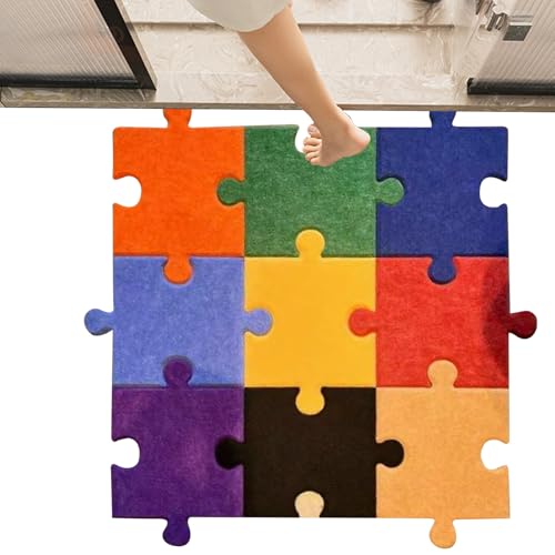 Verbundbodenfliesen | 12-teilige Baby Spielmatte Quadrate Filzmatten,Dekorative Bodenfliesen Deko für Schlafzimmer Spielzimmer Kinderzimmer Krabbeldecke Kleinkind Baby Spielbereich von yztju