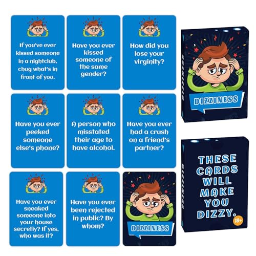 yztju Gesprächskarten - 50 -teilige Erwachsenenkartendeck, Lustige Gruppe Talking Game Set | Tragbares Reisepaket Mit Ansprechenden Fragen Zum Roadtrip, Camping, Autofahrten, Verabredungsnacht, von yztju