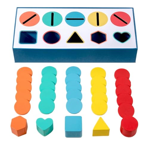 yztju -Farb-Form-Matching-Spielzeug, Form-Matching-Spiel | Passende Box-Sortierblöcke - Ligh Weight Spielzeug, Farberkennungs-Trainingsset für und Mädchen ab 3 Jahren von yztju