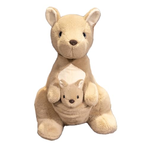 yztju Känguru-Plüsch,Känguru-Plüschtier, Weiche Tierpuppe, 9 Zoll Großes Känguru-Stofftierspielzeug Babys Im Beutel, Weiches Und Kuscheliges Spielzeug Für Kinder von yztju