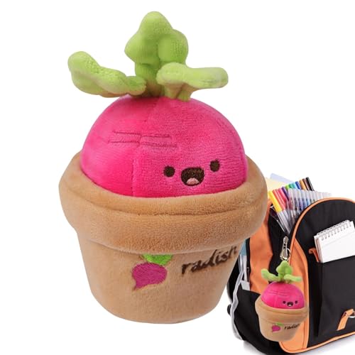 yztju Karotte Plüschtier Schlüsselanhänger - Schlüsselanhänger Mit Cartoon-Karotten-Anhänger Und Metallschnalle,Rucksack-Charm, Gefüllter Gemüse-, Handtaschen-Rucksack-Zubehör von yztju