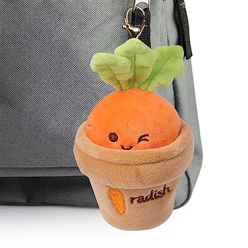 yztju Karotte Plüschtier Schlüsselanhänger - Schlüsselanhänger Mit Cartoon-Karotten-Anhänger Und Metallschnalle,Rucksack-Charm, Gefüllter Gemüse-, Handtaschen-Rucksack-Zubehör von yztju