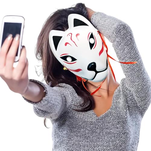 yztju Klassische Foxes -Kostümmaske, Traditionelles Japanisches Cosplay -Accessoire | Dekorative Gesichtswaren -Requisite, Leichte Verstellbare Maskerade -Maske Für Partyfeierfest yztju Klassische Foxes -Kostümmaske, Traditionelles Japanisches Cosplay -Accessoire | Dekorative Gesichtswaren -Requisite, Leichte Verstellbare Maskerade -Maske Für Partyfeierfest von yztju