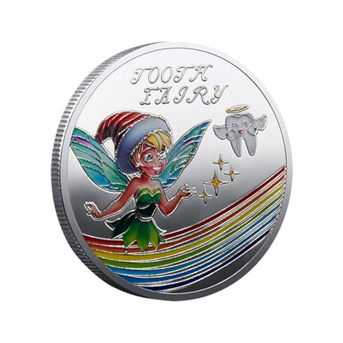 yztju Metall-Sammelmünze, Feenmünze für Kinder - Doppelseitige Belohnungsmünze für verlorene - Zahnwechsel-Souvenir, fachmännisches D tragbare Gedenkmünze für die Heimdekoration yztju Metall-Sammelmünze, Feenmünze für Kinder - Doppelseitige Belohnungsmünze für verlorene - Zahnwechsel-Souvenir, fachmännisches D tragbare Gedenkmünze für die Heimdekoration von yztju