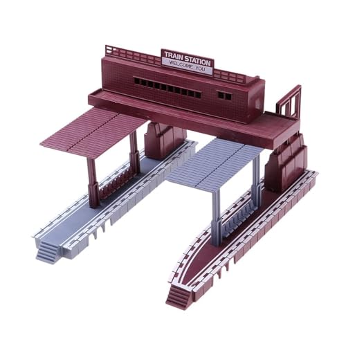 zalati Bahnhofsmodell, Bahnhofsmodell mit Bahnsteig und Markise, 1:87, Simulationslayout, HO-Spur, zum Bauen von Spielzeug zalati Bahnhofsmodell, Bahnhofsmodell mit Bahnsteig und Markise, 1:87, Simulationslayout, HO-Spur, zum Bauen von Spielzeug von zalati
