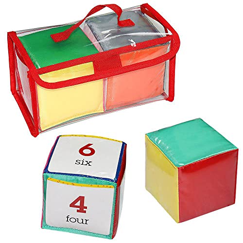 zalati Cubes Würfel, blanko, Schaumstoff, transparent, für DIY, mit Aufbewahrungstasche zum Lernen, 11,9 cm, 2 Stück von zalati