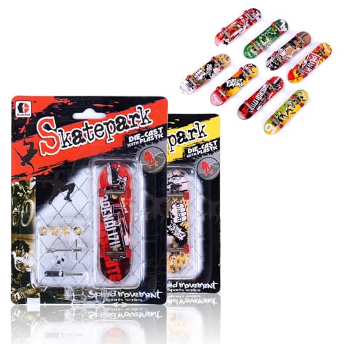 zalati Finger-Skateboards, 2 Stück, Mini-Griffbretter mit Ersatz-Set für alle Altersgruppen, Spiele, Fingerübungen – zufällige Farbe zalati Finger-Skateboards, 2 Stück, Mini-Griffbretter mit Ersatz-Set für alle Altersgruppen, Spiele, Fingerübungen – zufällige Farbe von zalati