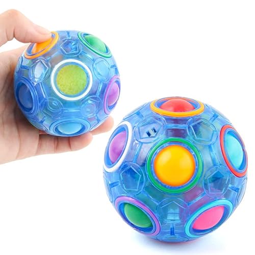 zalati Magic Rainbow Ball Puzzle Fidget Speed Cube Pädagogisches Spielzeug Strumpffüller für alle Altersstufen-Blau zalati Magic Rainbow Ball Puzzle Fidget Speed Cube Pädagogisches Spielzeug Strumpffüller für alle Altersstufen-Blau von zalati