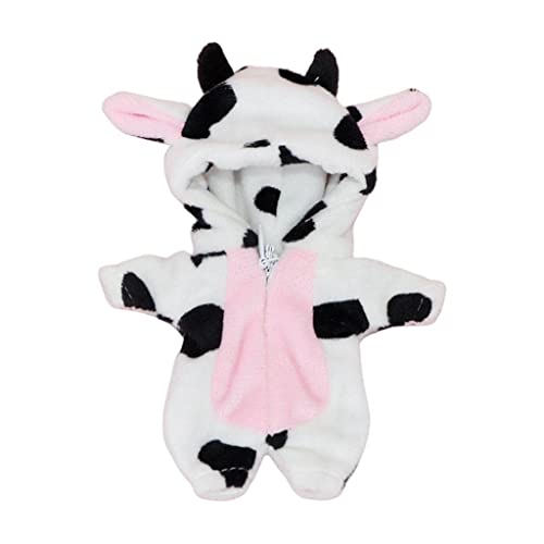zalati Pyjamas Outfits Plüsch-Mini-Nachthemd, schöne Tiere für 16 cm/6,3 Zoll Puppenkleidung – Milchkuh-Stil von zalati