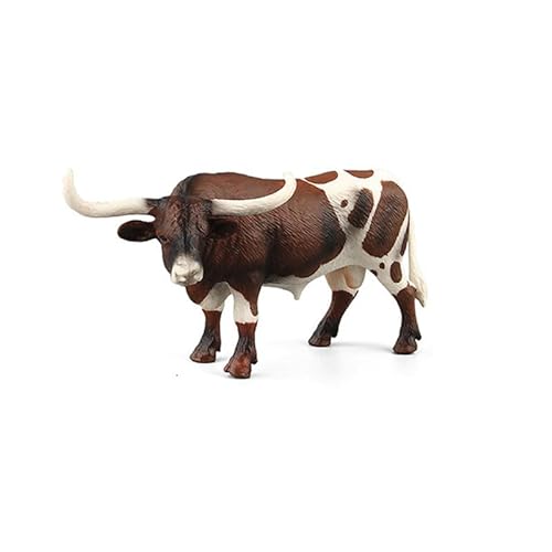 zalati Tierspielzeugfiguren, natürliche Prärieszene, Gebäude, Wildtiere, Dekoration für pädagogisches Lernspielzeug für Kinder – Longhorn Bull von zalati
